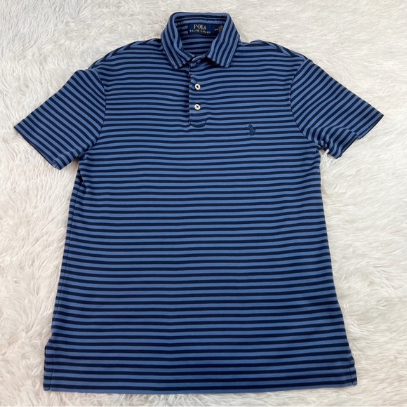Ralph Lauren RALPH LAUREN SPORT CLASSIC FIT short sleeve striped polo shirt women's XL equivalent cotton green type Vintage Second Hand